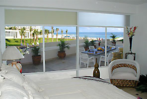 Early Morning Master Bedroom Vista - Note The Granite Dining Table On The Terrace